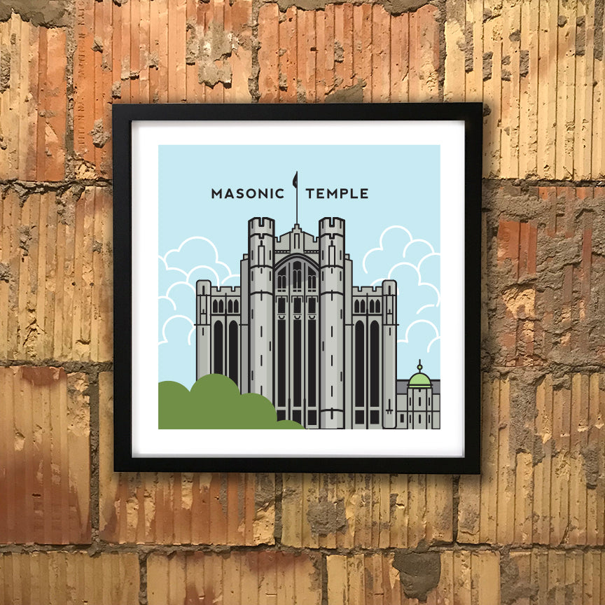 Masonic Temple print