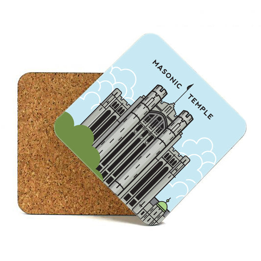 Masonic Temple Coaster