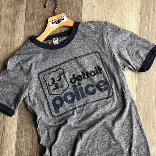 Detroit Police - Grey Ringer Tee